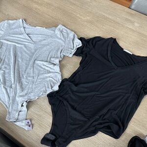 Mangopop Short Sleeve vneck Bodysuit